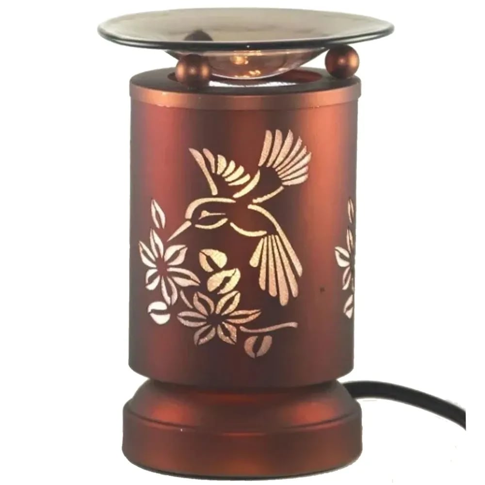 electric metal touch wax warmer/essential oil burner in hummingbird