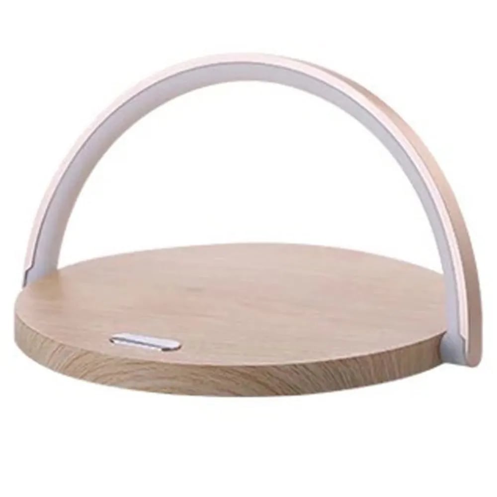 Wood LED Lamp Mobile Phone Stand & Wireless Charger