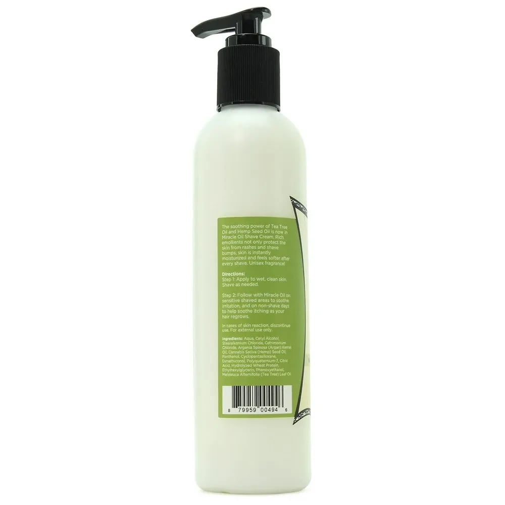 miracle oil tea tree shave cream in 8oz/227g