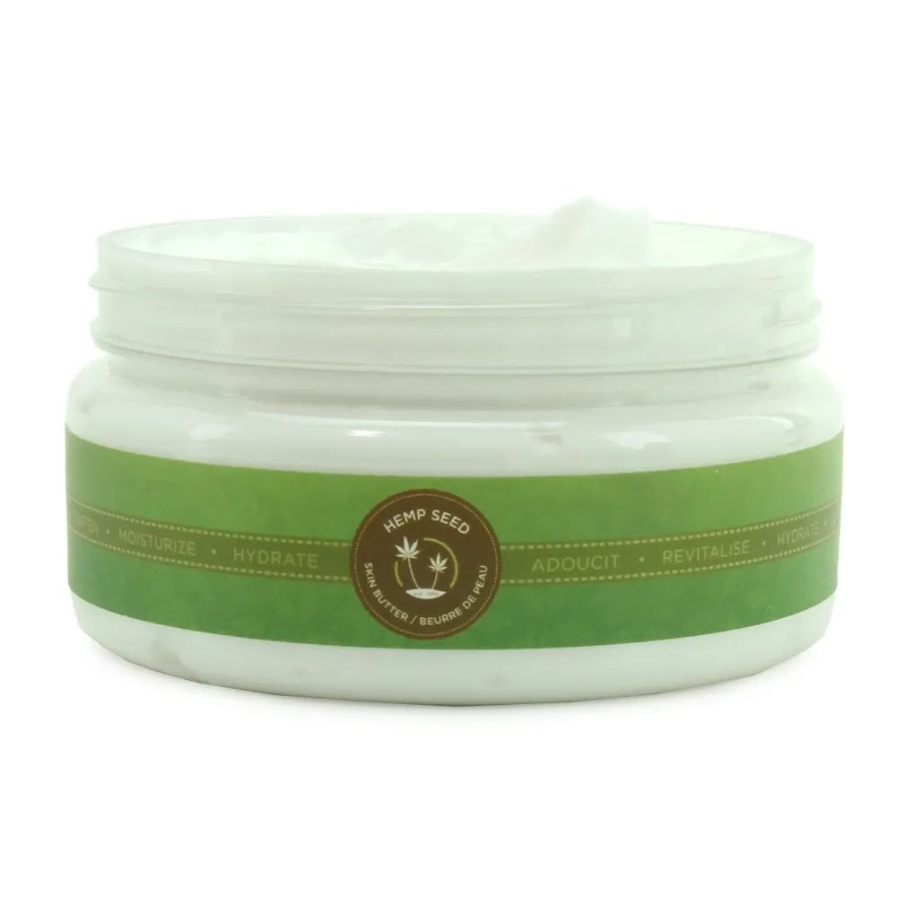 hemp seed holiday tin in naked in the woods