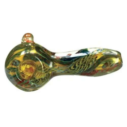 Hand Blown 3.5 Inch Glass Tobacco Pipe in Green